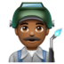 WhatsApp里的工厂男人：中深色肤色emoji表情
