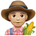 WhatsApp里的男农民：中浅肤色emoji表情