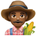 WhatsApp里的男农民:中黑肤色emoji表情