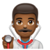 WhatsApp里的男保健员：中黑肤色emoji表情