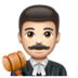 WhatsApp里的男法官:浅肤色emoji表情