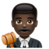 WhatsApp里的男法官:深色肤色emoji表情