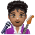 WhatsApp里的男歌手:中等肤色emoji表情