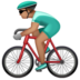 WhatsApp里的男子自行车:中等肤色emoji表情