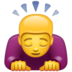 WhatsApp里的男子鞠躬emoji表情