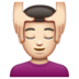 WhatsApp里的男士按摩:浅肤色emoji表情