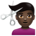 WhatsApp里的男人理发:深色肤色emoji表情