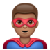 WhatsApp里的男超人:中等肤色emoji表情