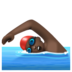 WhatsApp里的男子游泳:深色肤色emoji表情