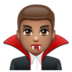 WhatsApp里的男吸血鬼:中等肤色emoji表情