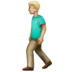 WhatsApp里的行走的男人:中等浅肤色emoji表情