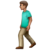 WhatsApp里的行走的男人:中等肤色emoji表情