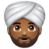 WhatsApp里的戴头巾的人：中等深色肤色emoji表情