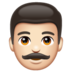 WhatsApp里的男士:浅肤色emoji表情