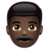 WhatsApp里的男士：深色肤色emoji表情