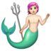 WhatsApp里的人鱼:浅肤色emoji表情