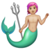 WhatsApp里的人鱼:中浅肤色emoji表情