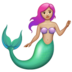 WhatsApp里的美人鱼:中浅肤色emoji表情