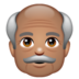 WhatsApp里的老人:中等肤色emoji表情