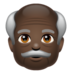WhatsApp里的老人:深色肤色emoji表情