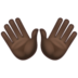 WhatsApp里的张开双手:深色肤色emoji表情