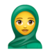 WhatsApp里的戴头巾的女人emoji表情