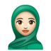 WhatsApp里的头巾女性:浅肤色emoji表情