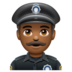 WhatsApp里的警官:中黑肤色emoji表情