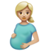 WhatsApp里的孕妇:中浅肤色emoji表情