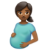 WhatsApp里的孕妇:中黑肤色emoji表情