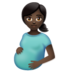 WhatsApp里的孕妇:深色肤色emoji表情