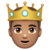 WhatsApp里的王子：中等肤色emoji表情