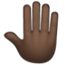 WhatsApp里的竖起来的手背:深色肤色emoji表情