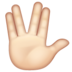 WhatsApp里的手指分开的手礼:浅肤色emoji表情