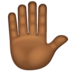 WhatsApp里的举手:中等深色肤色emoji表情