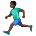 WhatsApp里的跑步者：深色肤色emoji表情