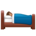 WhatsApp里的卧床者：中等肤色emoji表情