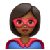 WhatsApp里的超级英雄:中黑肤色emoji表情
