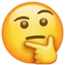 WhatsApp里的思考的脸emoji表情