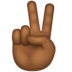WhatsApp里的胜利之手：中黑肤色emoji表情