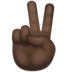 WhatsApp里的胜利之手：深色肤色emoji表情