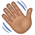 WhatsApp里的挥手:中等肤色emoji表情