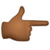 WhatsApp里的指向右边的手:中深色肤色emoji表情