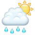 WhatsApp里的雨云背后的太阳emoji表情