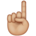 WhatsApp里的食指向上：中浅肤色emoji表情