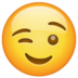 WhatsApp里的眨眼的脸emoji表情