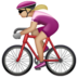 WhatsApp里的女子自行车运动:中浅肤色emoji表情