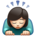WhatsApp里的女性鞠躬:浅肤色emoji表情
