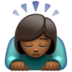 WhatsApp里的女性鞠躬:中黑肤色emoji表情