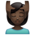 WhatsApp里的女性按摩：深色肤色emoji表情